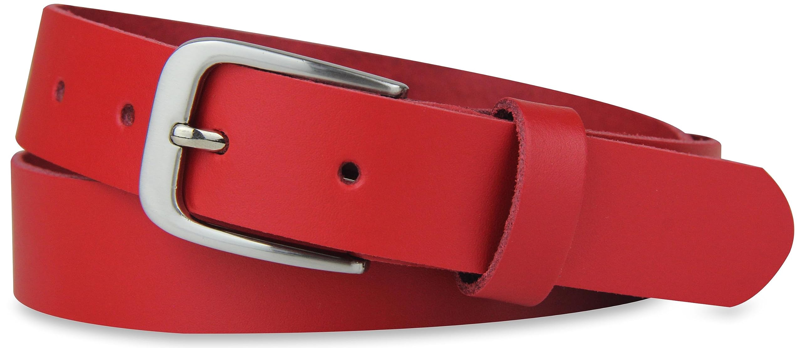 Frentree Ledergürtel MADE IN GERMANY, Gürtel für Damen und Herren, 3 cm breit, Rot