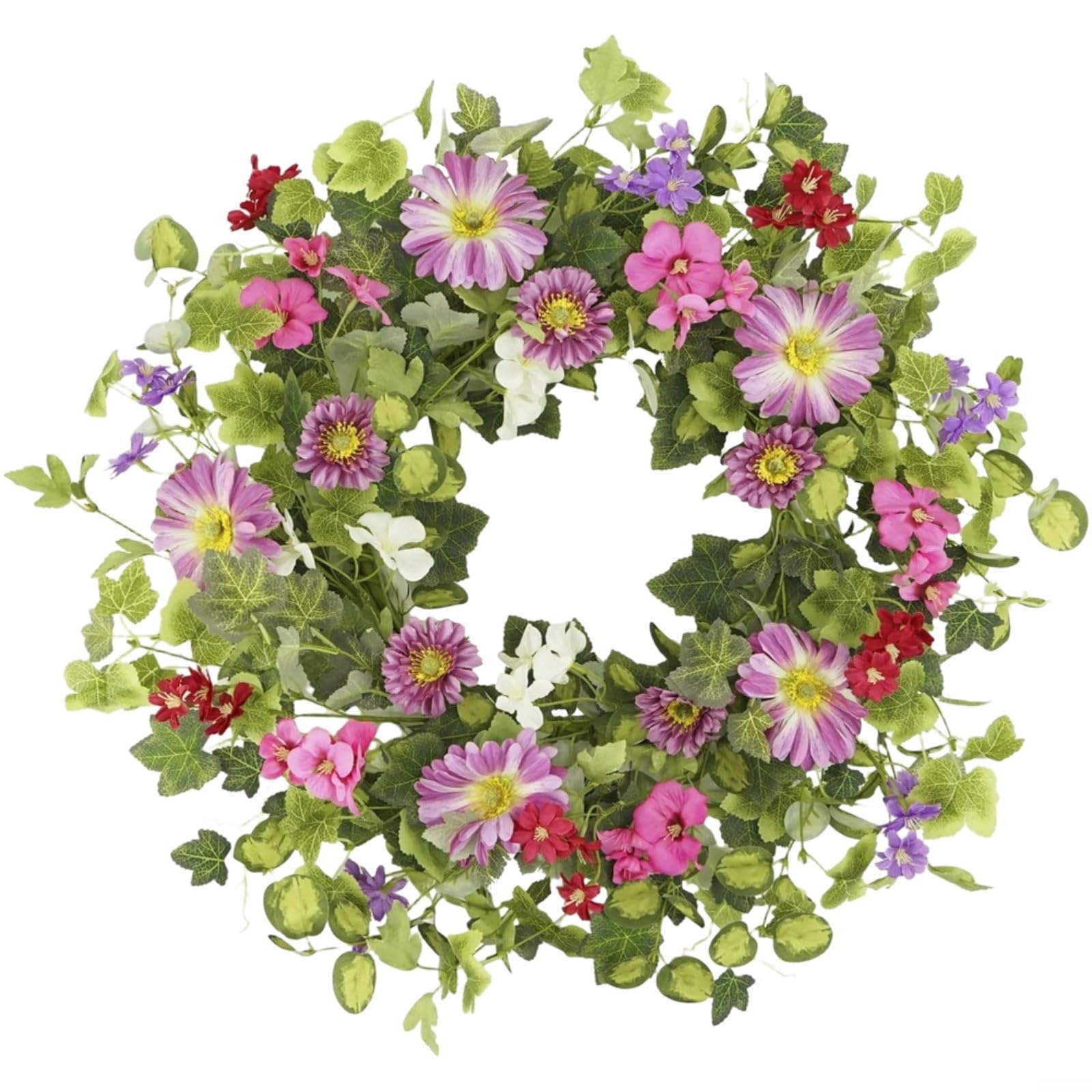 Couronne d'eucalyptus artificielle 35 cm : déco de maison