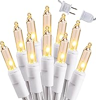 Vista 8 de Brizled Luces incandescentes de Navidad blancas cálidas, 300 unidades de 69.6 pies conectables, mini luces transparentes para decoración