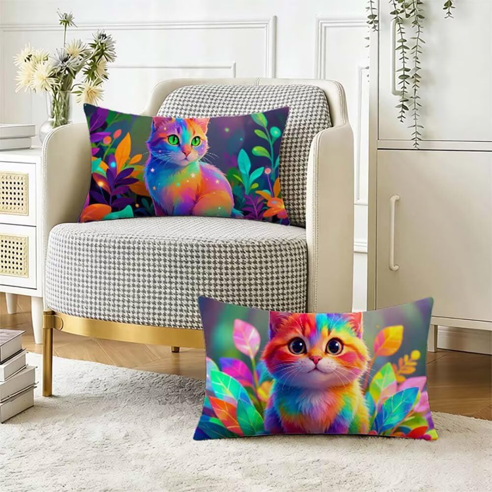 Kot Zestaw 2 aksamitnych poszewek na poduszki 50x70cm F-999