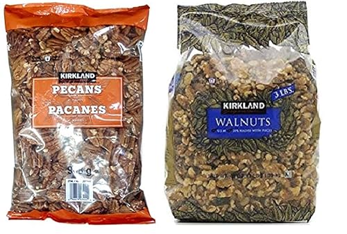 Paquete de nueces y nueces Kirkland Signature Incluye mitades de pecana Kirkland Signature (2.0 lb) y nueces (3 lb) Paquete de 2