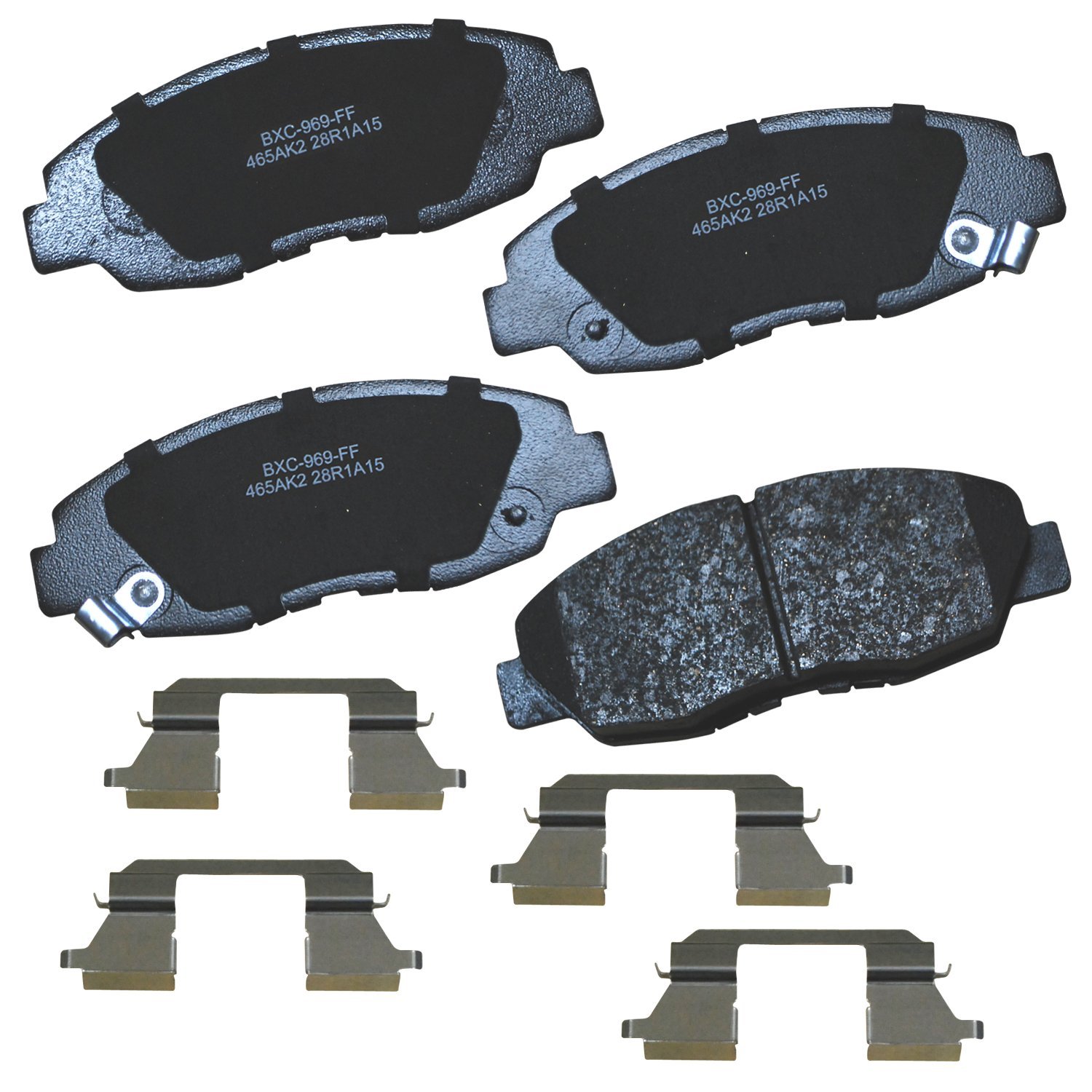 Bendix Premium SBC465AK2 Ceramic Front Brake Pads for Acura EL 2005-1997, Honda Civic 2011-1996, Insight 2014-2010