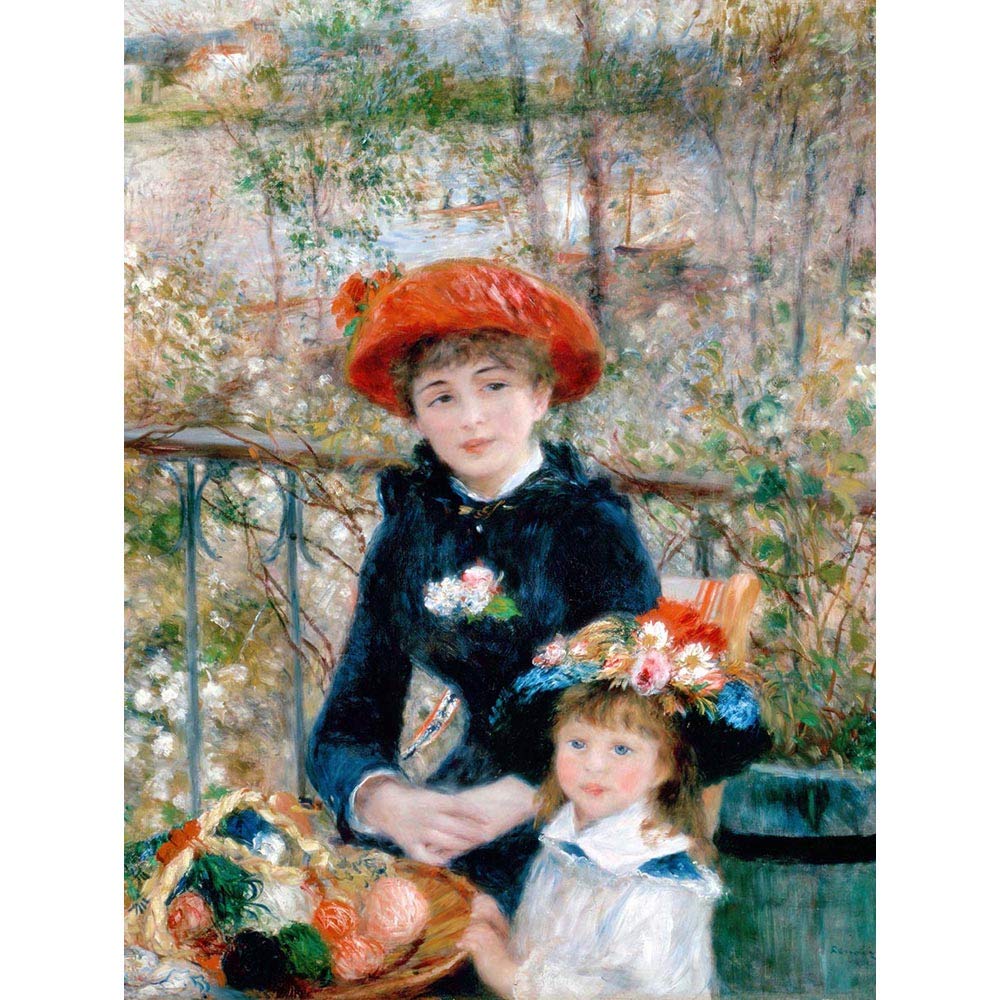 Bumblebeaver PAINTING PORTRAIT EXTERIOR RENOIR TWO SISTERS TERRACE POSTER ART PRINT