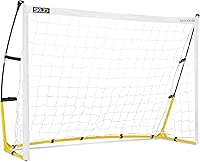 SKLZ Quickster Portable Soccer Goal - Durable Tension-Tite Frame, 2-Ply Net, Quick Setup for Backyard Training