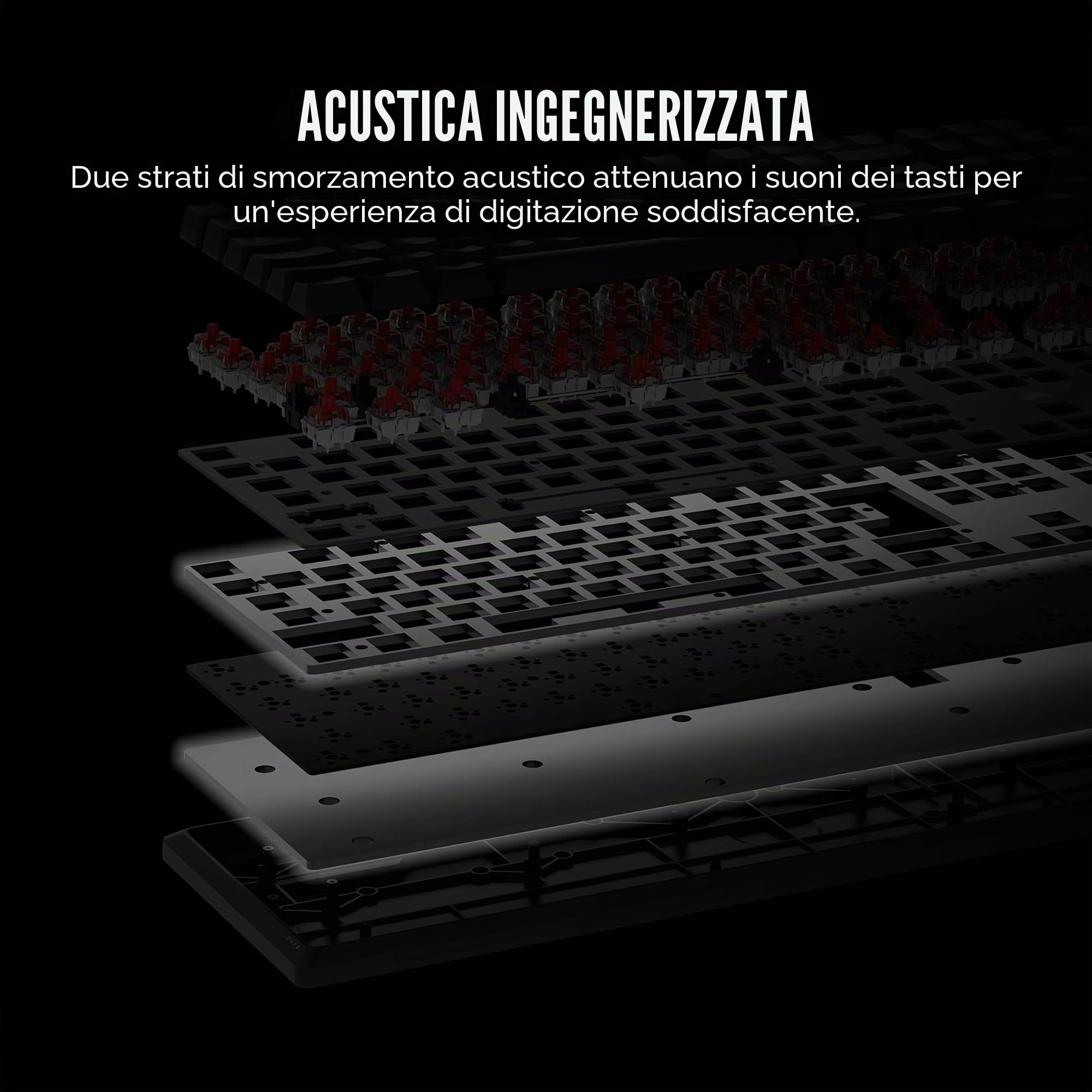 CORSAIR Tastiera meccanica da gioco K70 CORE RGB cablata con resto del palmo - Interruttori lineari rossi MLX pre-luminosi, SOCD, copritasti dipinti in ABS, riduzione del rumore, quadrante di