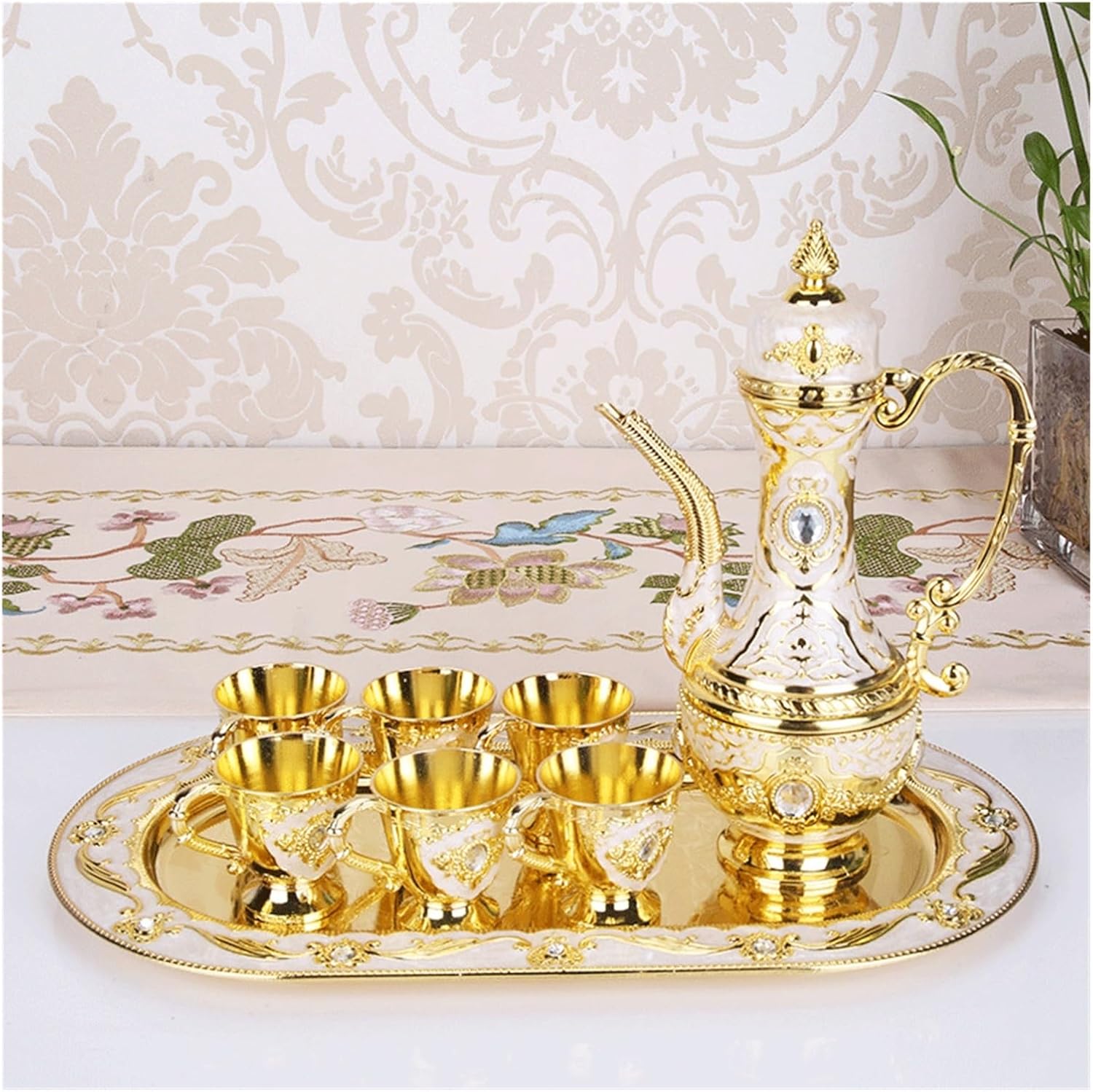 Wine Pot Metal Glass Creative Alloy Set Gift Home Furnishings