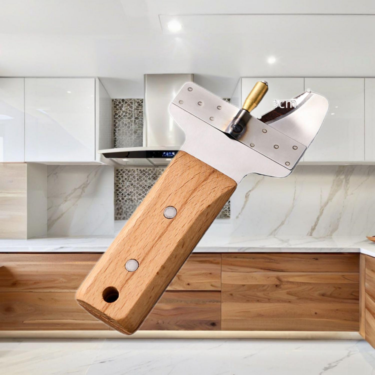 兰州拉面专用削面刀刀削面工具加厚不锈钢宽口削面器商用削面神器 KCookware Accessories - 1185