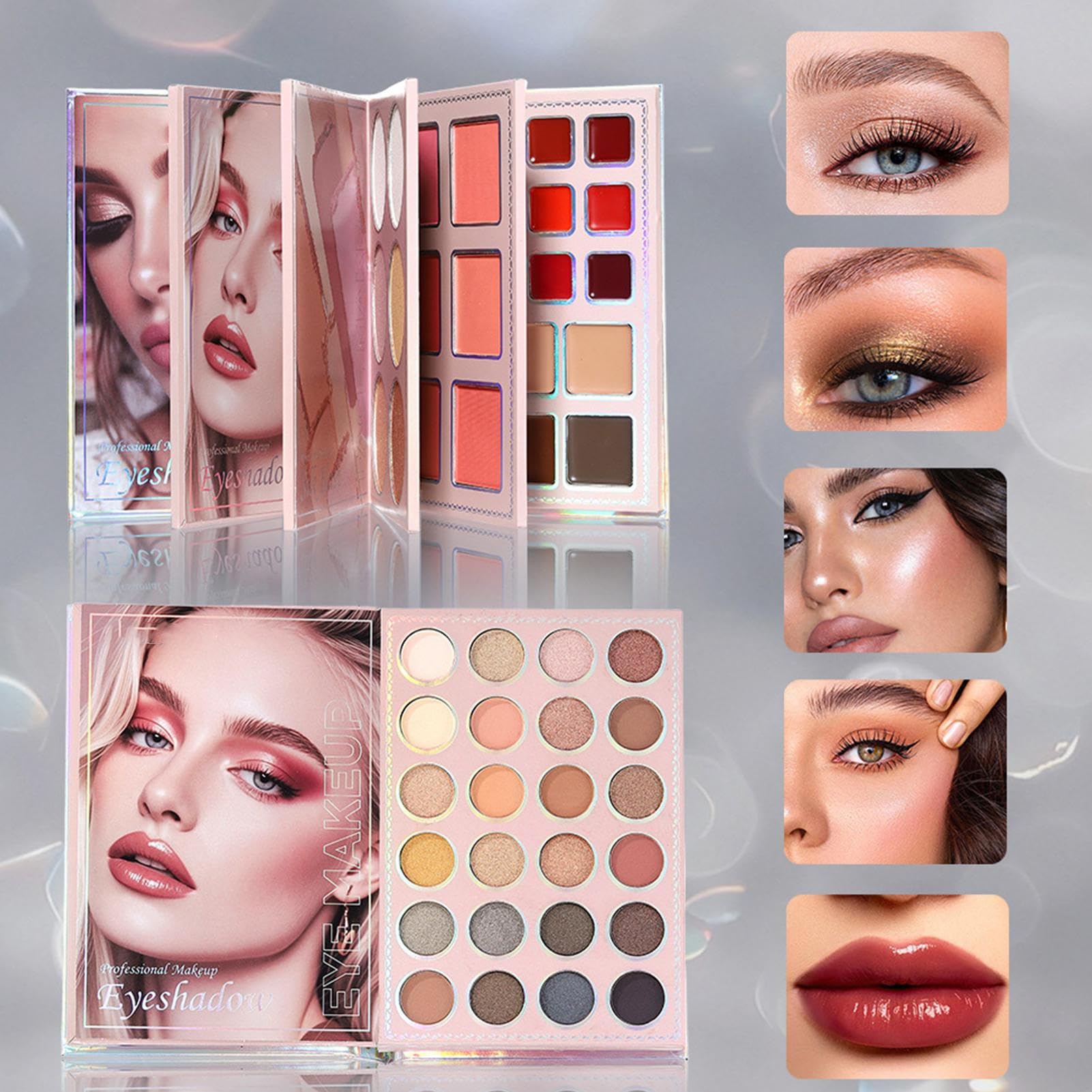 Palette Di Trucco Stile Libro Di Per Il Trucco | Blush Da Viaggio In per Studenti Principianti Professionisti Amanti della Bellezza Eventi Speciali Routine Quotidiana