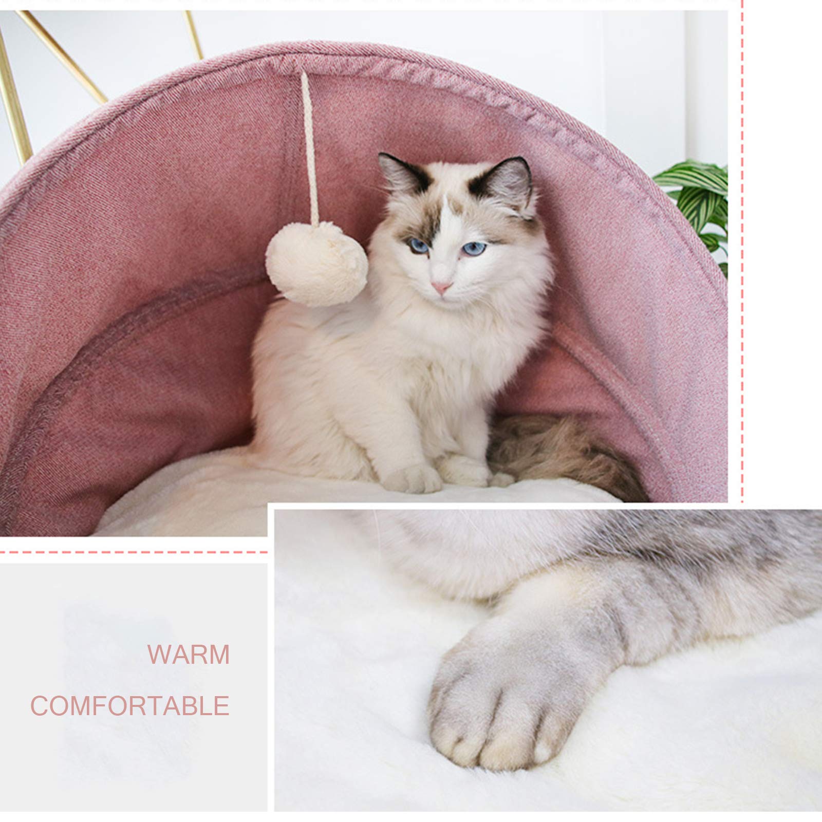 Cama para Mascotas,Manta Eléctrica para Gato/Perro Interior, Almohadilla Térmica para Mascotas con Una Alfombra Suave para Mascotas, Alfombrilla De Calentamiento Interior
