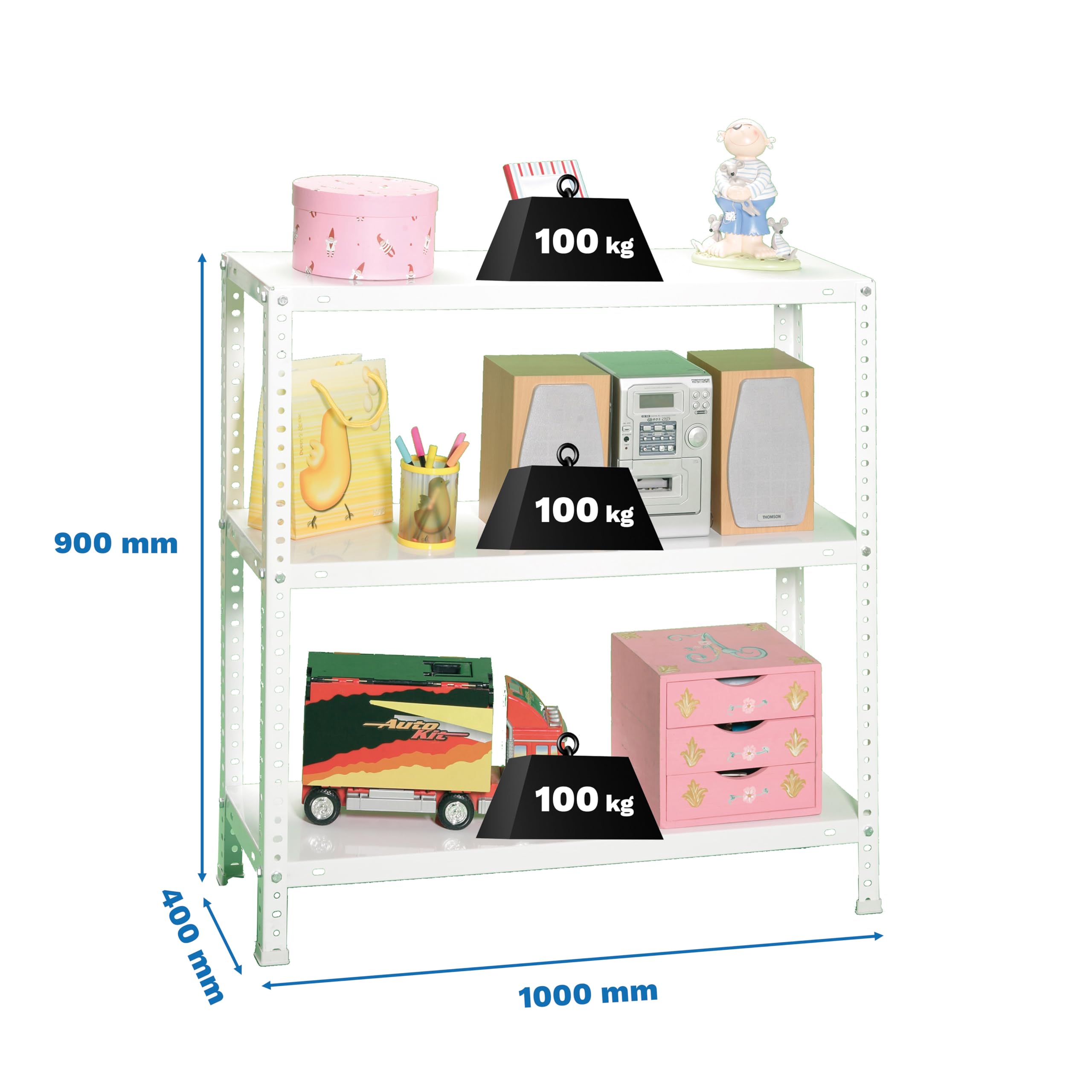 Qbrick System Organizer Garage Porta Attrezzi Lunghi Qbrick System - Supporto Modulare Per Cassette Con Divisori Regolabili Supporto Attrezzi Qbrick