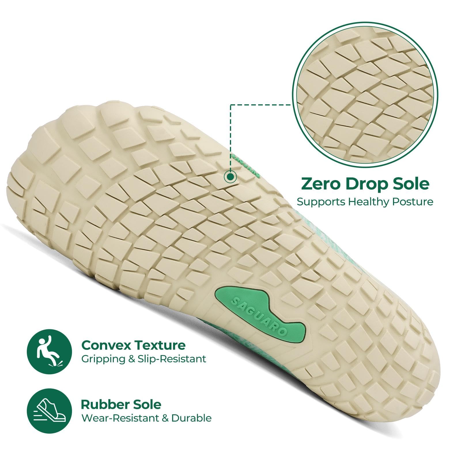 SAGUARO Barefoot Shoes Uomo Donna Scarpe Barefoot - Scarpe Minimaliste Scarpe da Palestra - Traspiranti Scarpe da Scoglio - Punta Larga e Suola a Goccia Zero Nero Fumoso,Gr.35-48 EU