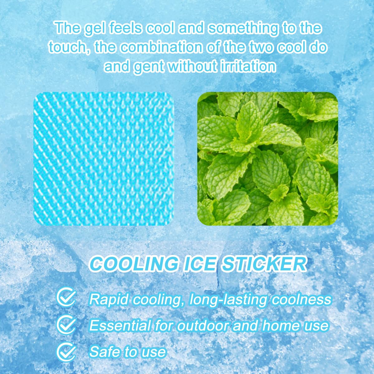 50 Piezas Parches para el Enfriamiento del Gel de, Parches de Refrigeració, Refresca, Alivia la Fatiga, para el Escalofrío de La Fiebre y Otros Síntomas