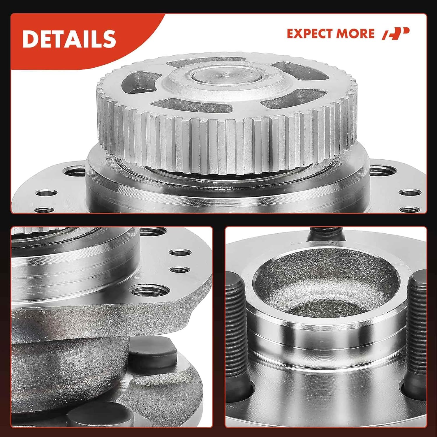 A-Premium Rear Wheel Bearing and Hub Assembly Compatible with Dodge Plymouth Chrysler - 1996-2000 - Town Country, Grand Caravan, Grand Voyager, Voyager, with Rear Drum & 14 inche Wheel