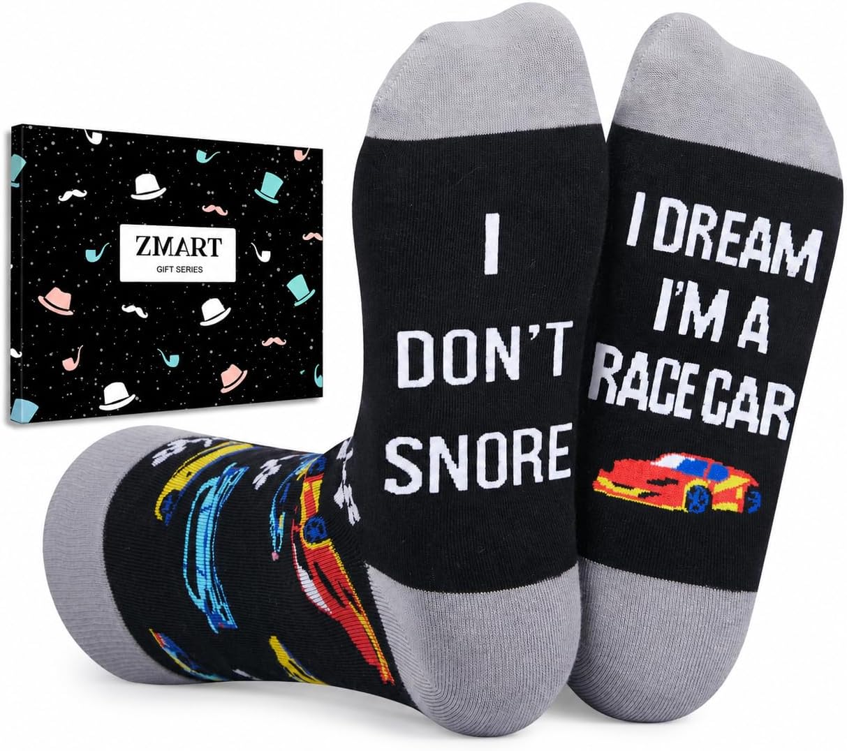 Zmart Funny Transportation Gifts for Adult - Novelty Race Car Tractor Airplane Socks