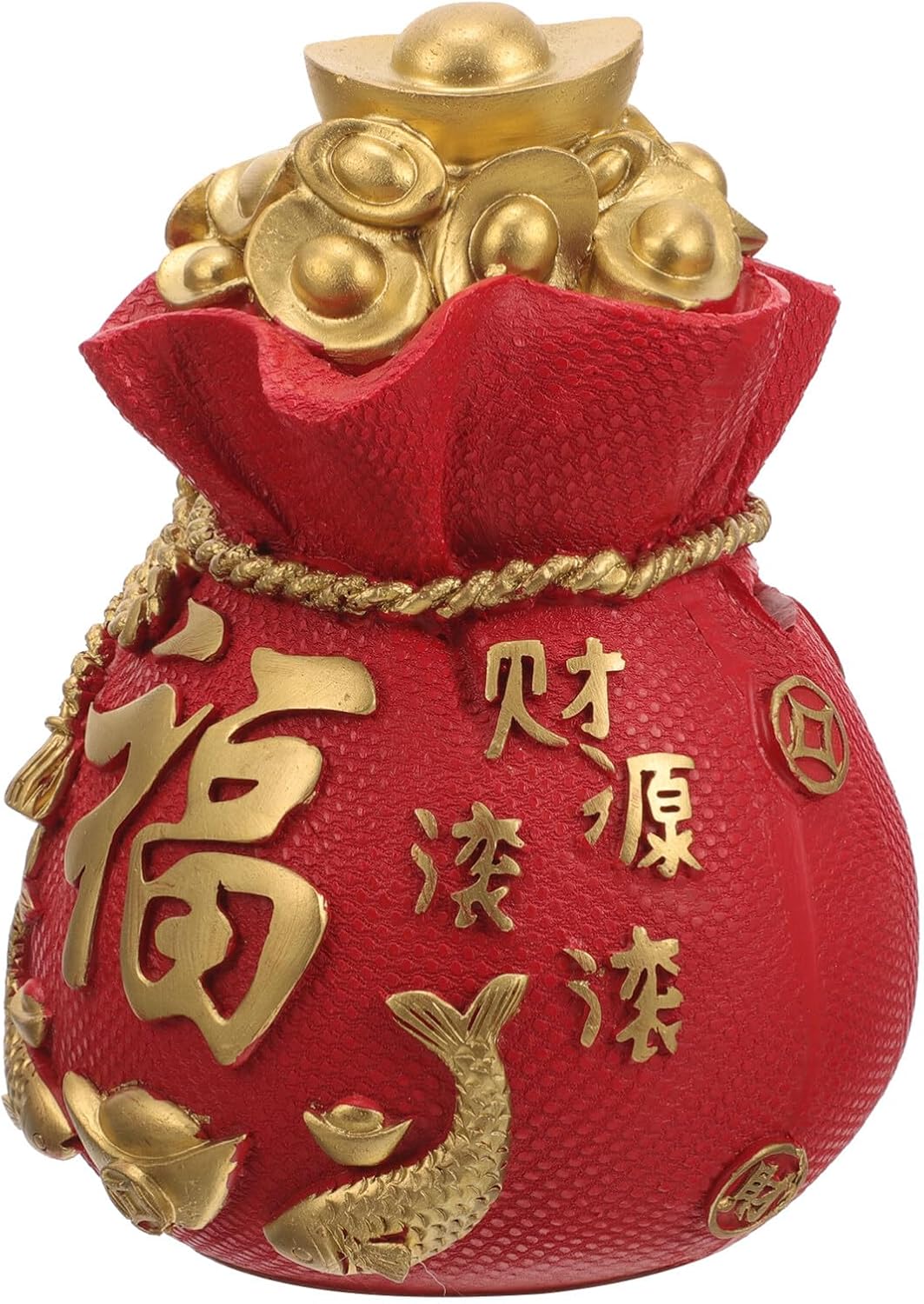 TOYANDONA Piggy Bank Feng Shui Money Bag Shaped Coin Bank