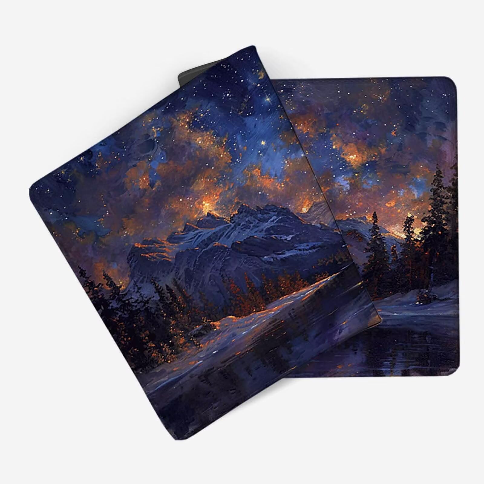 Podkładka pod mysz XXL 1500 x 800 mm, wodoodporna podkładka pod mysz niebieska mysz gwiaździste niebo wzór akcesoria do gier szyte krawędzie antypoślizgowa gumowa podstawa powierzchnia do biura/domu