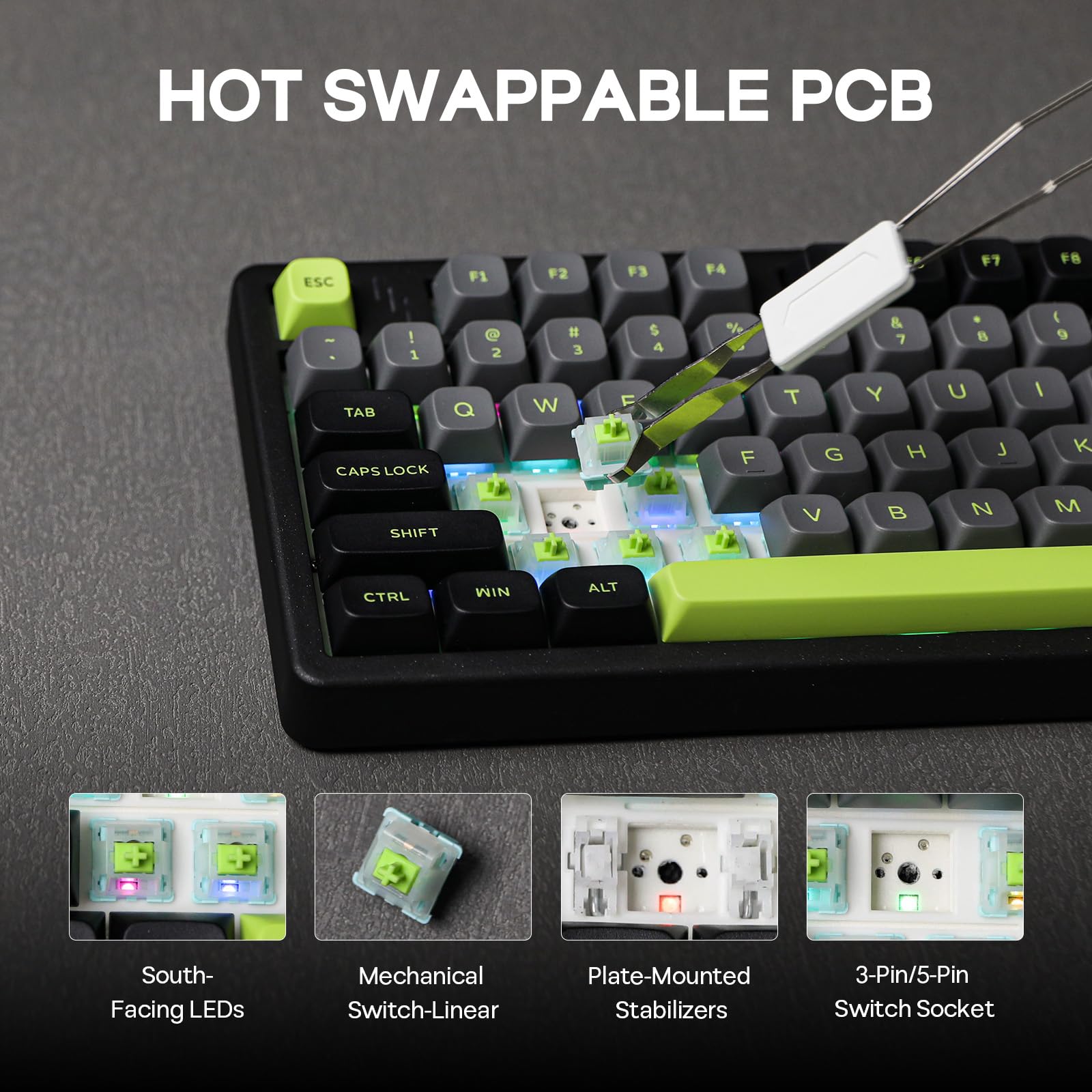 Amazon.com: MechLands Blade101 Wireless Aluminum Gaming Keyboard
