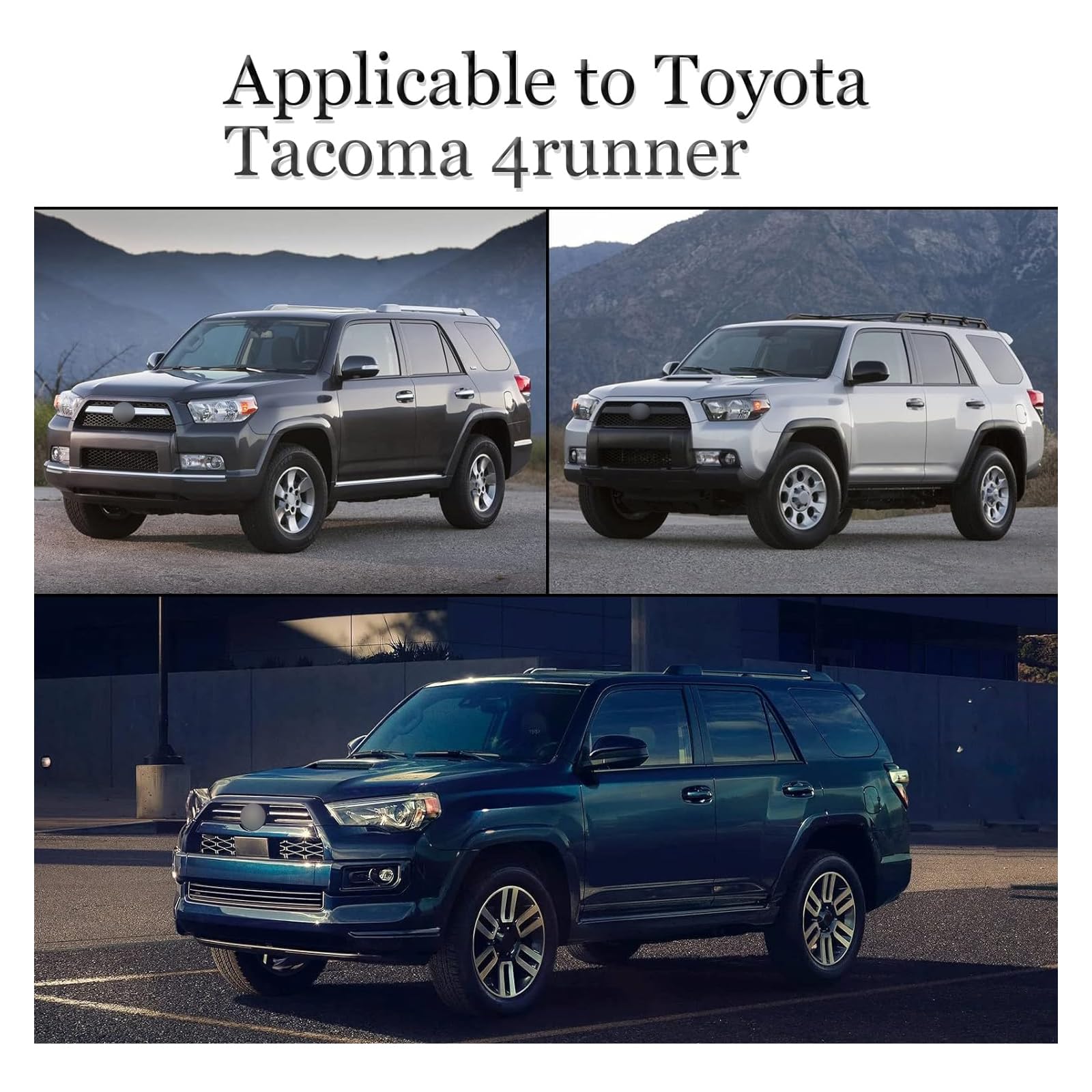 Badge Décoratif Tricolore Pour Calandre - Universel Tacoma 4Runner Tundra - Acrylique Durable - Rouge/Jaune