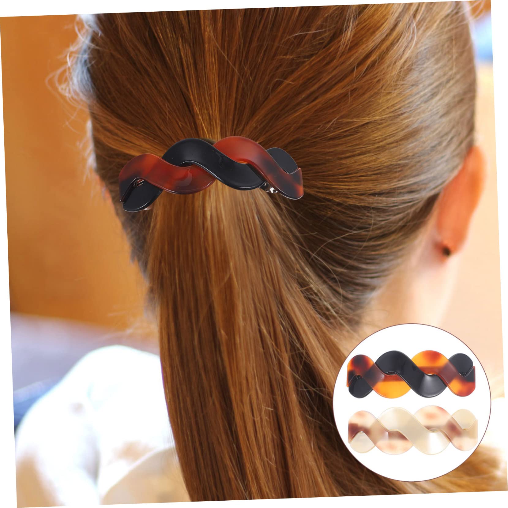 NOLITOY 10piezas Barretas De Cabello Sujetadores De Coleta y Moño Clips Para Mujeres Rojo Café y