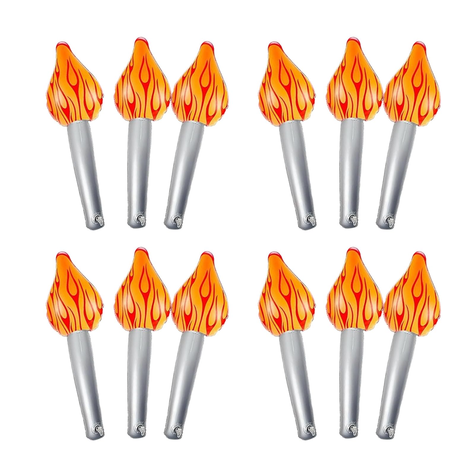 Jazuaiao 12PCS Glowing Flameless Torches Outdoor Event Lighting Halloween Props Texture for Stage Inflatable Halloween Torches