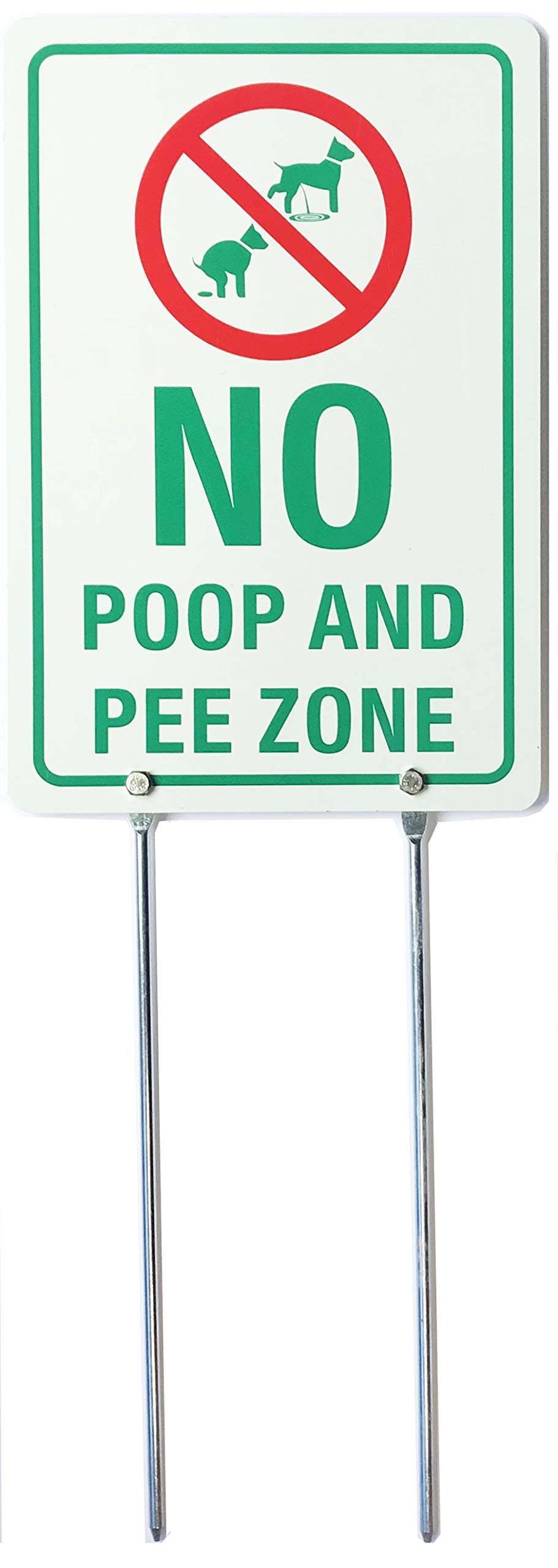Buy Double Sided No Dog Poop and Pee Zone Yard Sign, No Peeing or