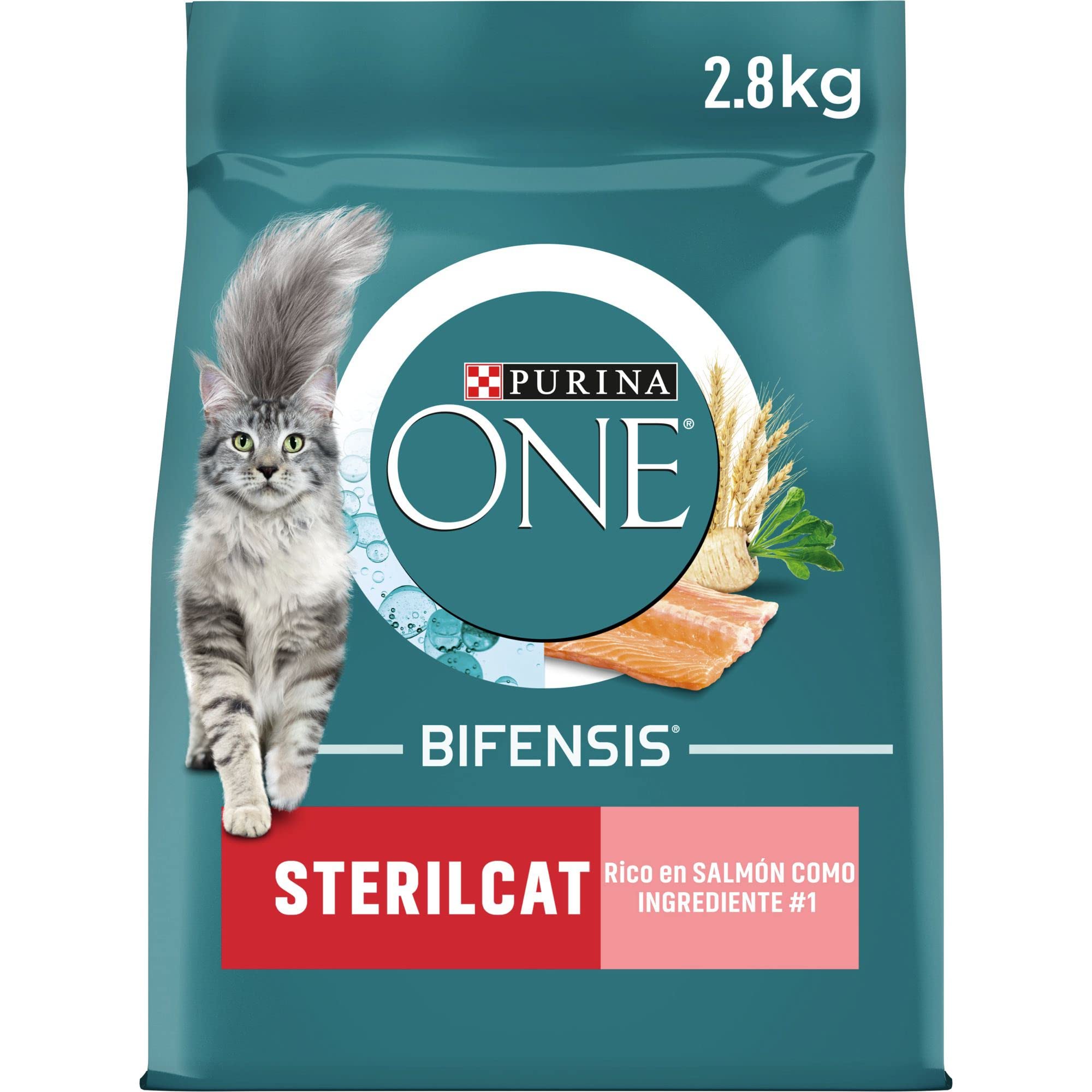 Purina ONE Bifensis karma dla kota sterylizowana dla dorosłych z łososiem, 4 worki 2,8 kg