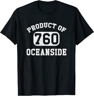 Oceanside California Vintage Retro Area Code T-Shirt