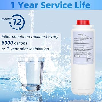 Replacement for 51600-C Filter, Compatible with Ezh2o Filter Replacement Filling Station, Replacement for Elkay Water Filter No Chip 6000 Gal 12 Month, 2Pack