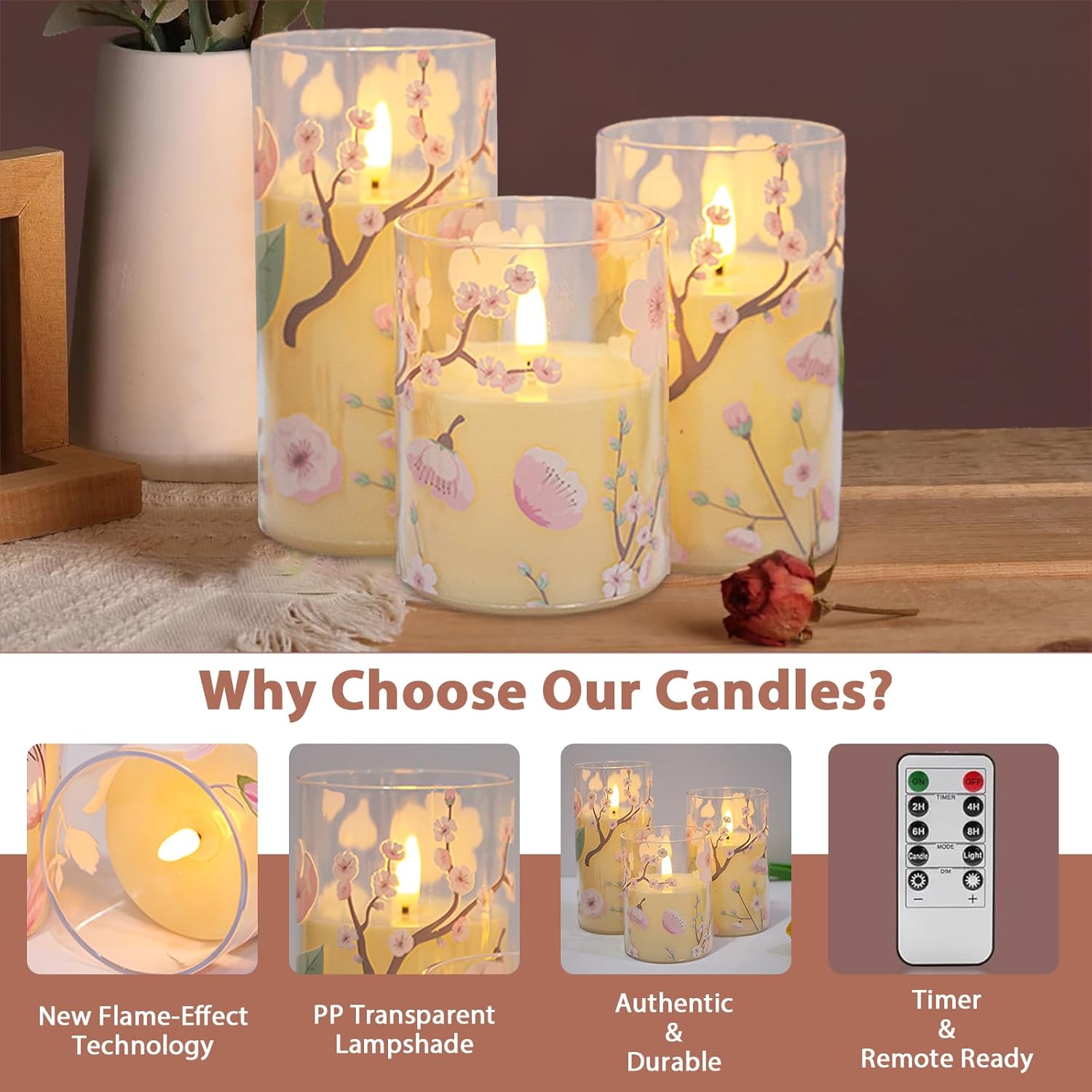 フレームレスクリスマスツリーキャンドル リモコン付き 吊り下げキャンドル LEDキャンドル クリスマスツリーデコレーション用 クリス LEDクリスマス ツリーキャンドル リモコンタイマー付き グリーンフレームレスキャンドル2個セット クリスマステーブルデコレーションキ ... Strackvial フレームレスフリッカーキャンドル、リモコン付きキャンドルランプ、2/4/6/8Hタイマー、フローラルクリスマス