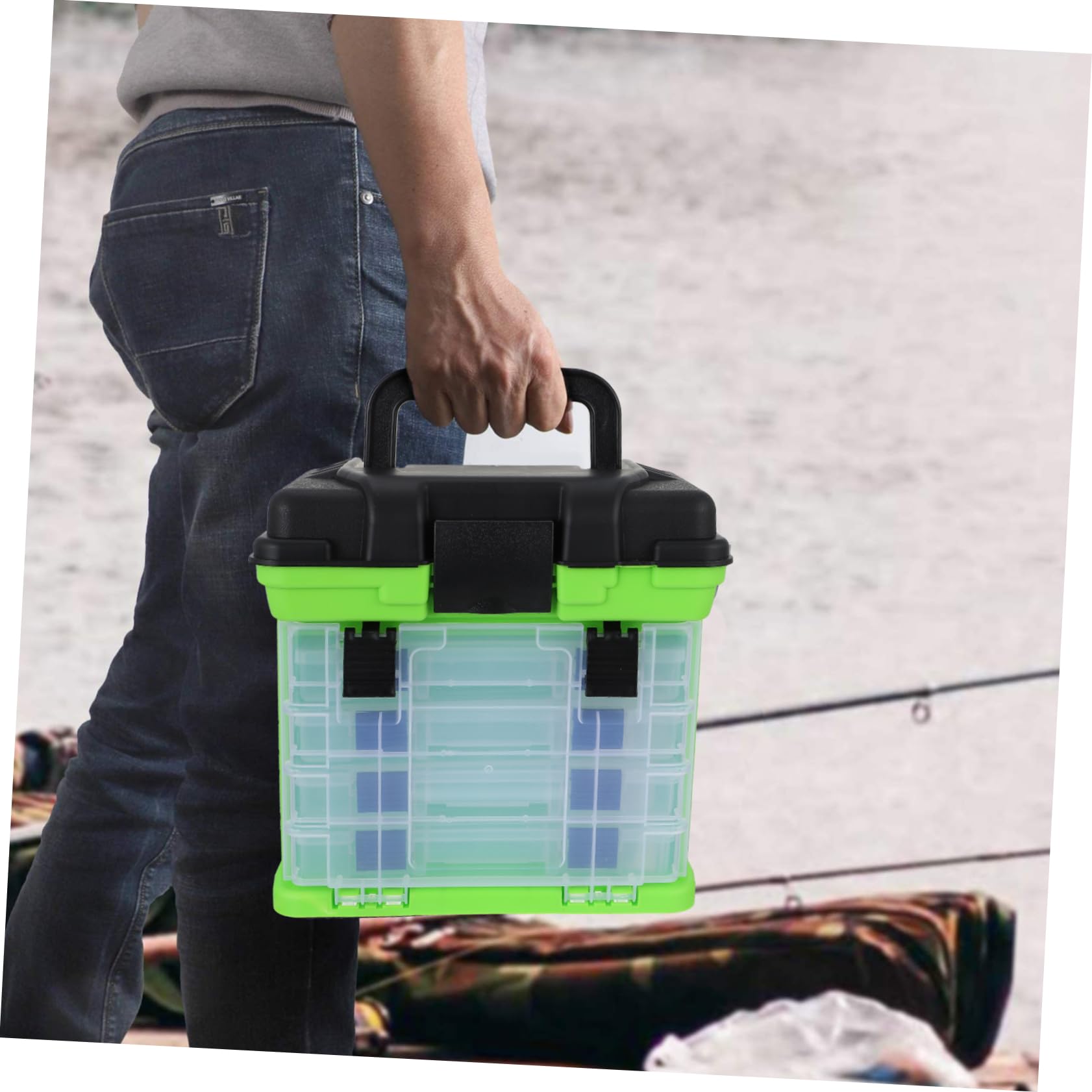 TOYANDONA Boîte de Rangement pour Matériel de Couches avec Siège Boîte à Outils Portable Contenant Accessoires de Fournitures