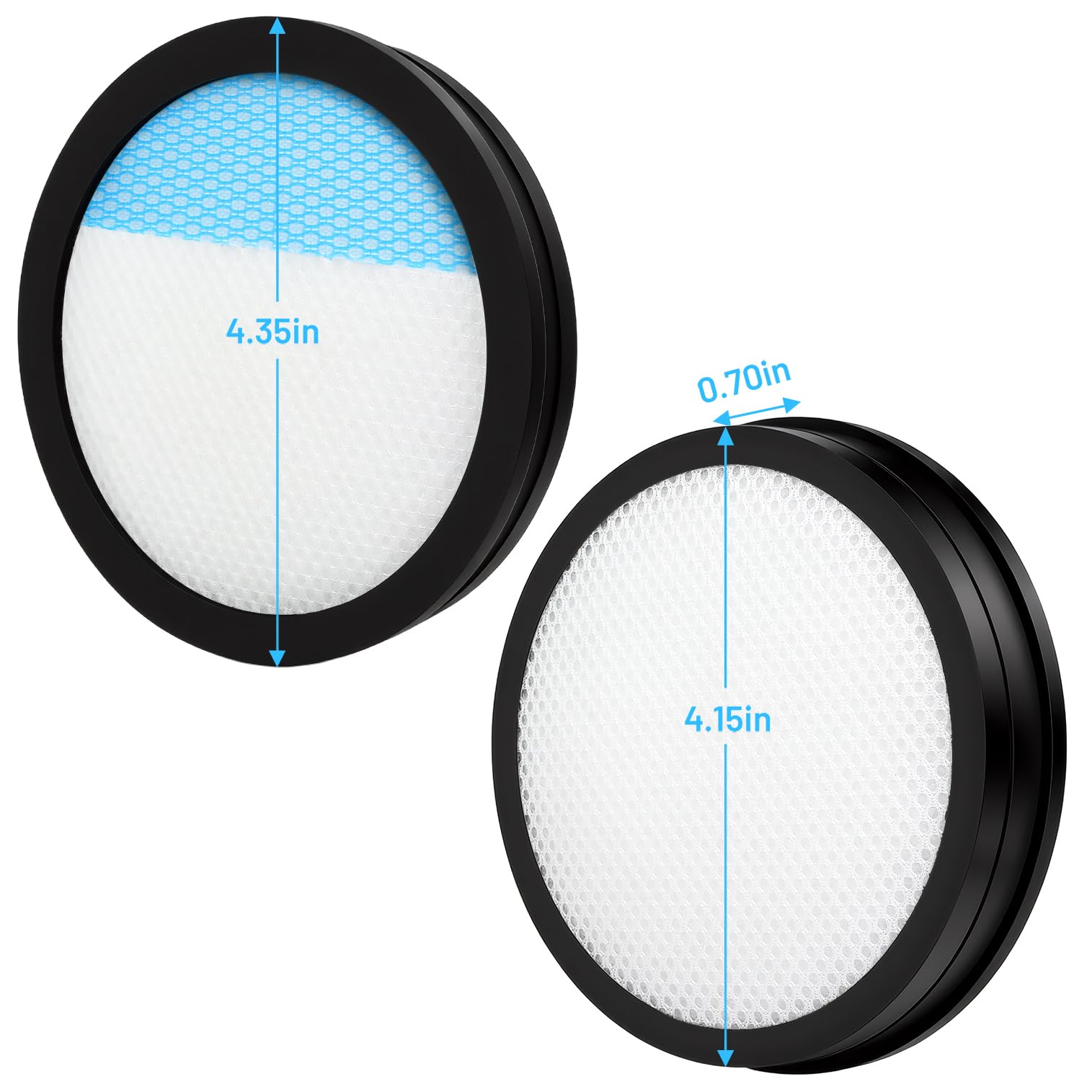 4er-Pack PCL720 Filter Ersatz für Ryobi ONE+ 18 V schnurlosen Stabstaubsauger PBLSV716K PBLSV716B PBLSV717K & PBLSV717B