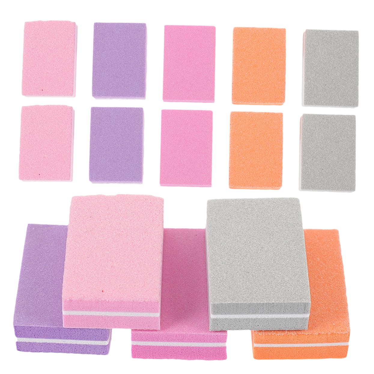 Beaupretty Lima De Uñas Clavo Lijado Buffer Cutícula Bloquear Pulidor Uñas Gel Para Uñas Nail Gel Bloque De Tampón De Uñas Bloques Amortiguadores De Esponja Para Uñas 100 Piezas*4