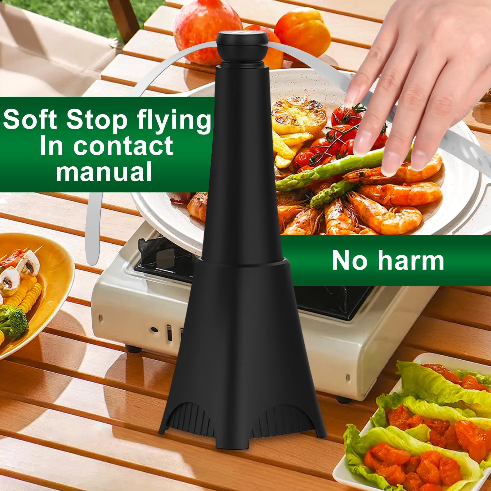 Ventilateur Anti-Mouche, 2 Pièces Moustiques Repoussent Les Ventilateurs pour Eloigner Les Mouches de la Table, Répellante Moustique Fan pour Maison Dîner, Pique-Nique et Barbecue