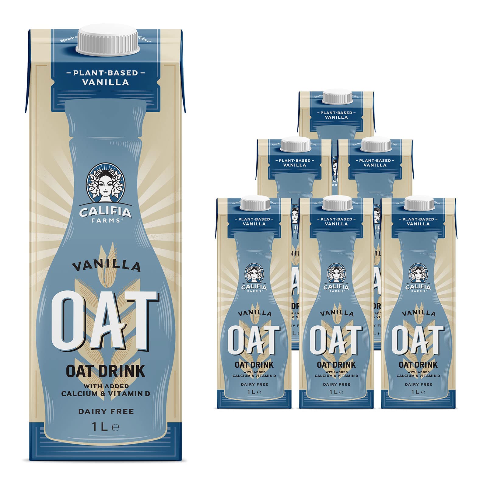 Califia Farms Vanilla Oat Drink with Calcium & Vitamin D (6 x 1 Litre