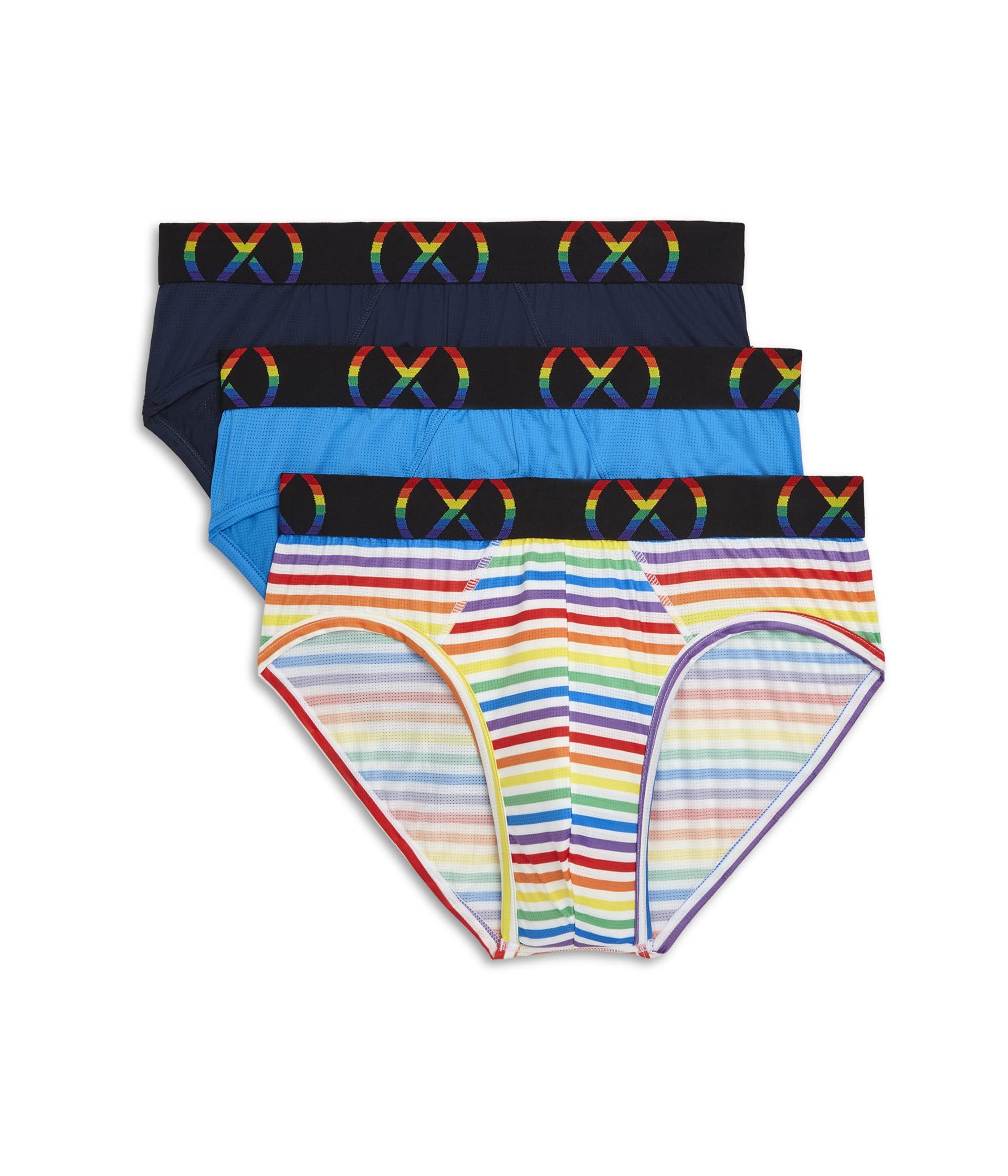 (X Sport Mesh Pride 3-Pack No Show Brief