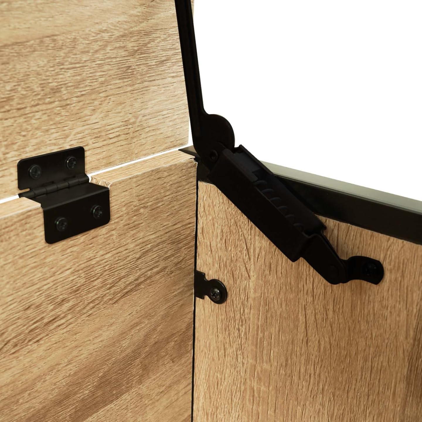 IDMarket - Aufbewahrungsbox 100 cm Detroit Holz und Schwarz Industriedesign