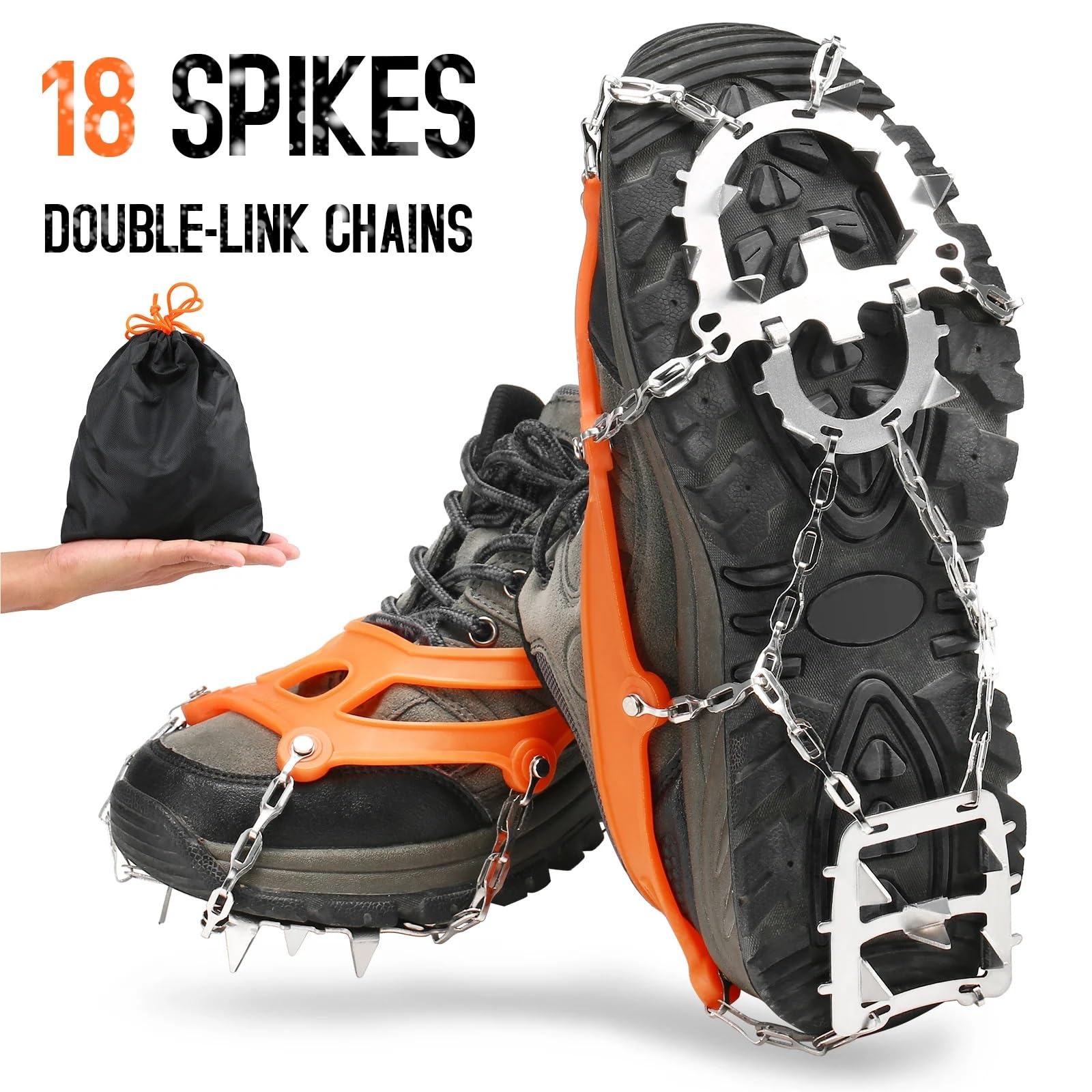 Crampons Copriscarpe antiscivolo for ramponi, da sci, neve, for passeggiate invernali sul ghiaccio
