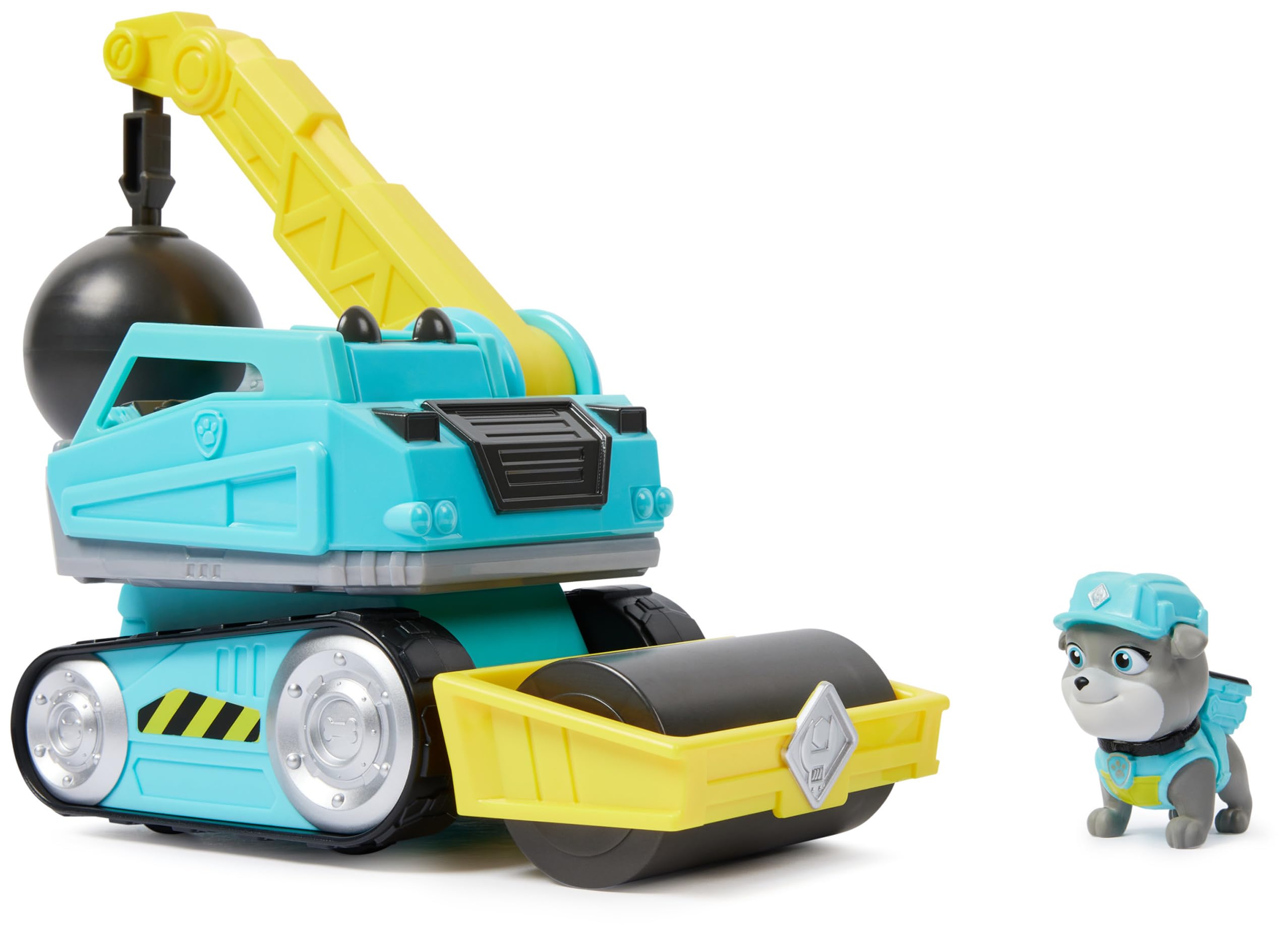 Rubble & Crew, Veicolo da lavoro di Motor, Palla demolitrice con personaggio da collezione, giocattoli per bambini dai 3 anni in su