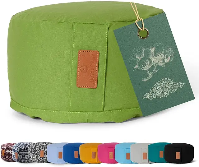 Cojín Yoga Redondo Vishnu - Meditación, Yin Yoga y Pilates - 30x15 cm