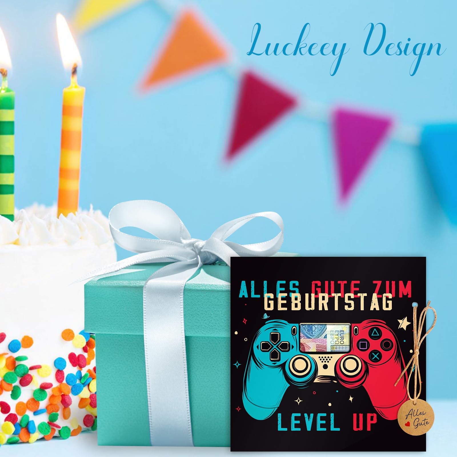 Luckeey Cadeau En Argent Pour Baptême Avec Enveloppes, Emballage Cadeau De Baptême, Cadeau De Baptême Pour Fille Garçon, Cartes De Vœux Pour Baptême