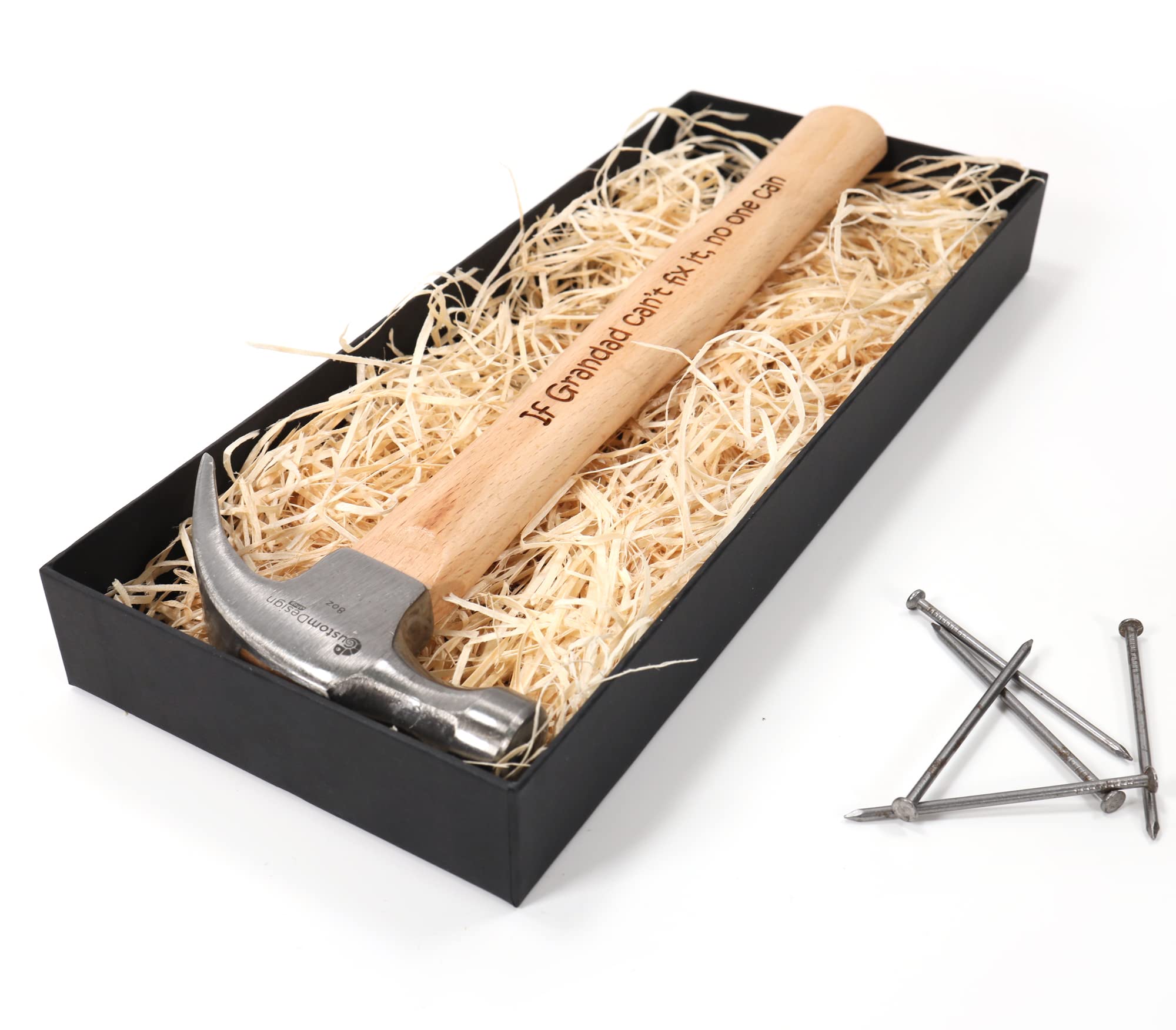 Martello personalizzato + scatola regalo | Crea un regalo davvero unico | Inciso al laser | Ottima idea regalo per compleanno, anniversario, padre e San Valentino