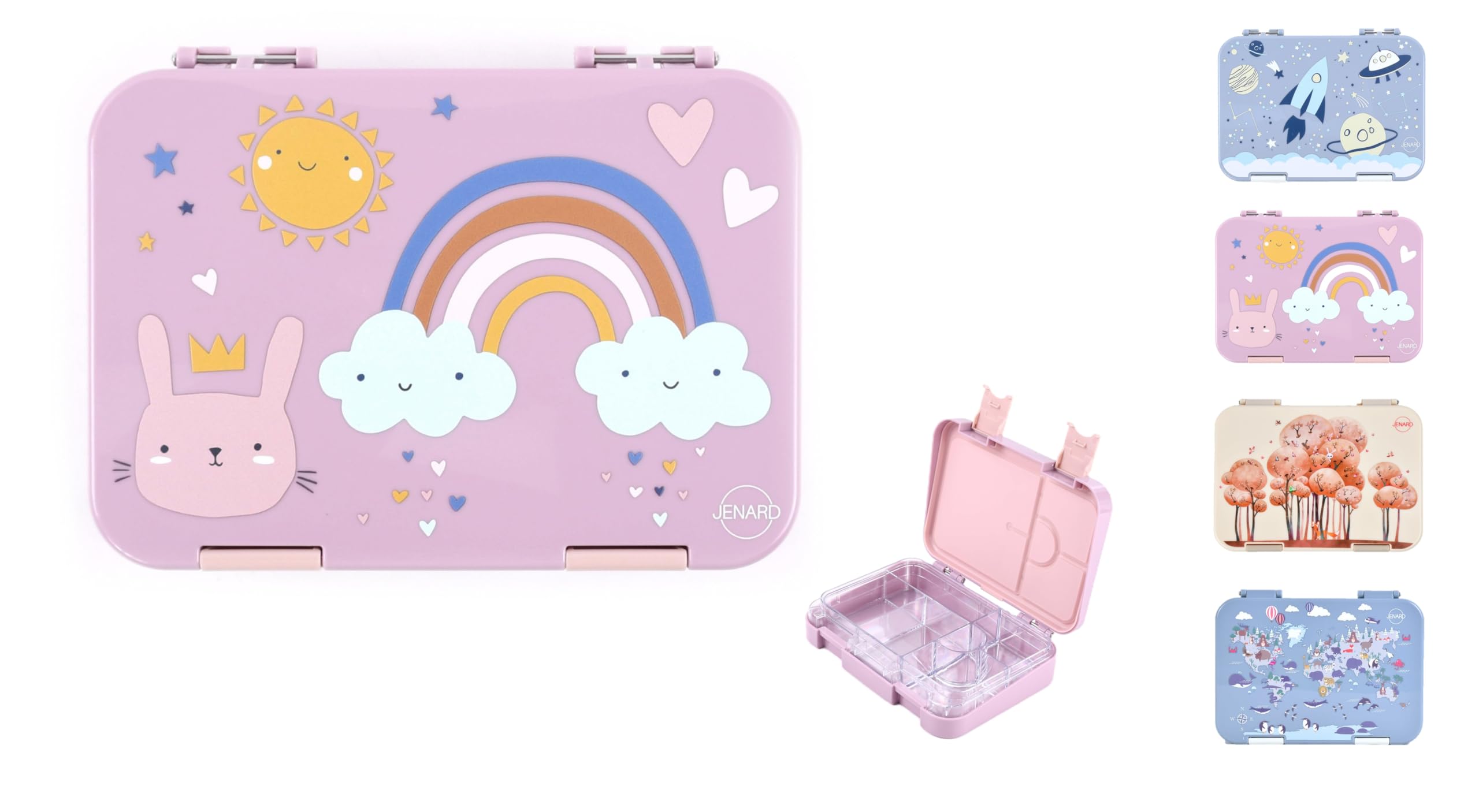 Jenard Lunchbox | lekvrij | vaatwasmachinebestendig | BPA-vrij | 2 modellen blauw/grijs