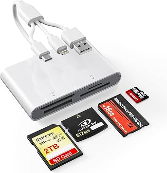 Memory Stick Pro Duo Adapter - SD/MS/XD/TF Sony Cybershot SD Memory Stick Pro Duo Reader for iPhone 17 16 15 14/Android/PC, 4 in 1 Memory Card Digital Camera Adapter