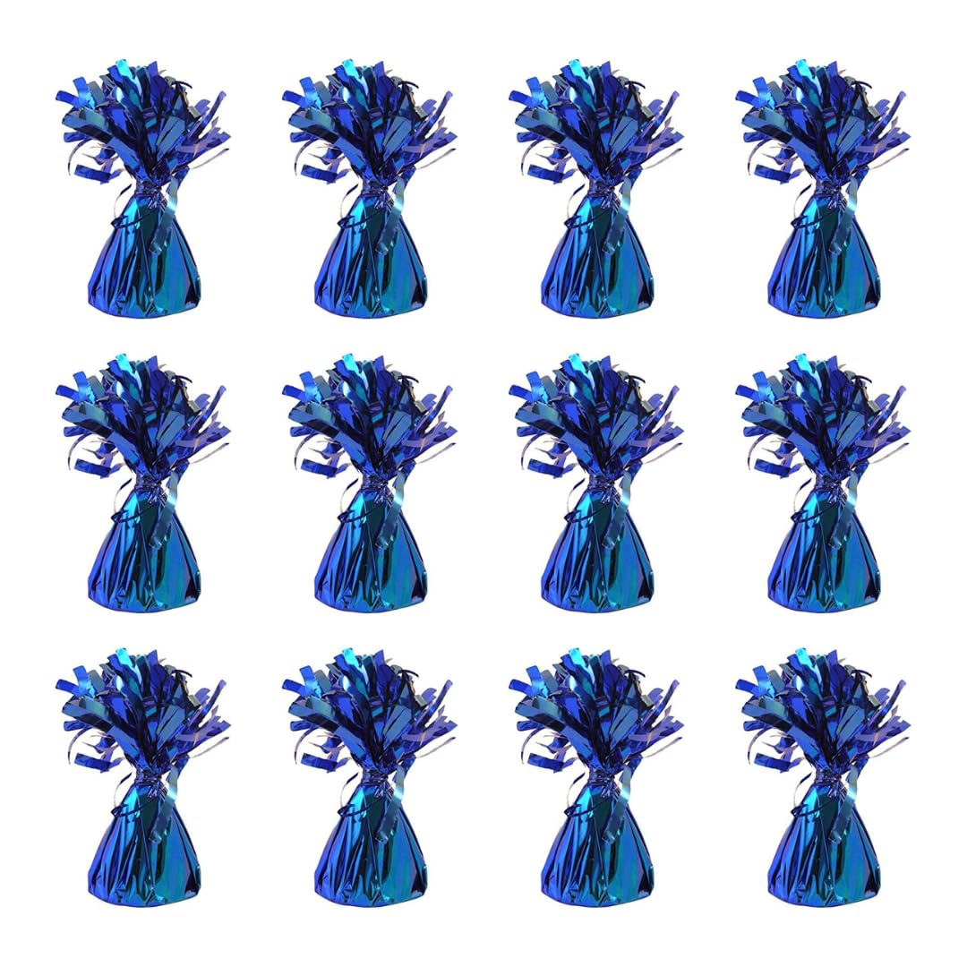 Royal Blue Foil Balloon Weight - Pack of 12