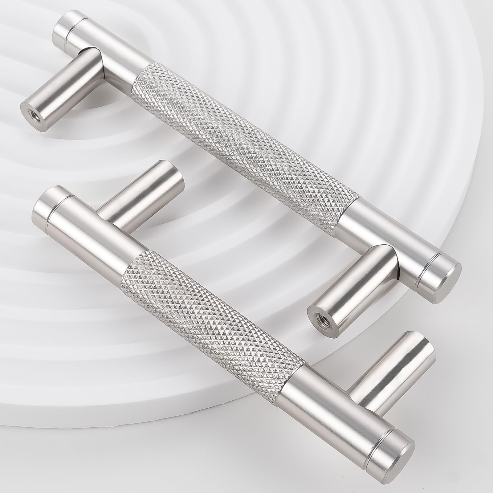 10 unidades de 128 mm, níquel satinado cepillado, manijas para gabinete de cocina, tiradores de cabina de cocina, herramientas de cocina