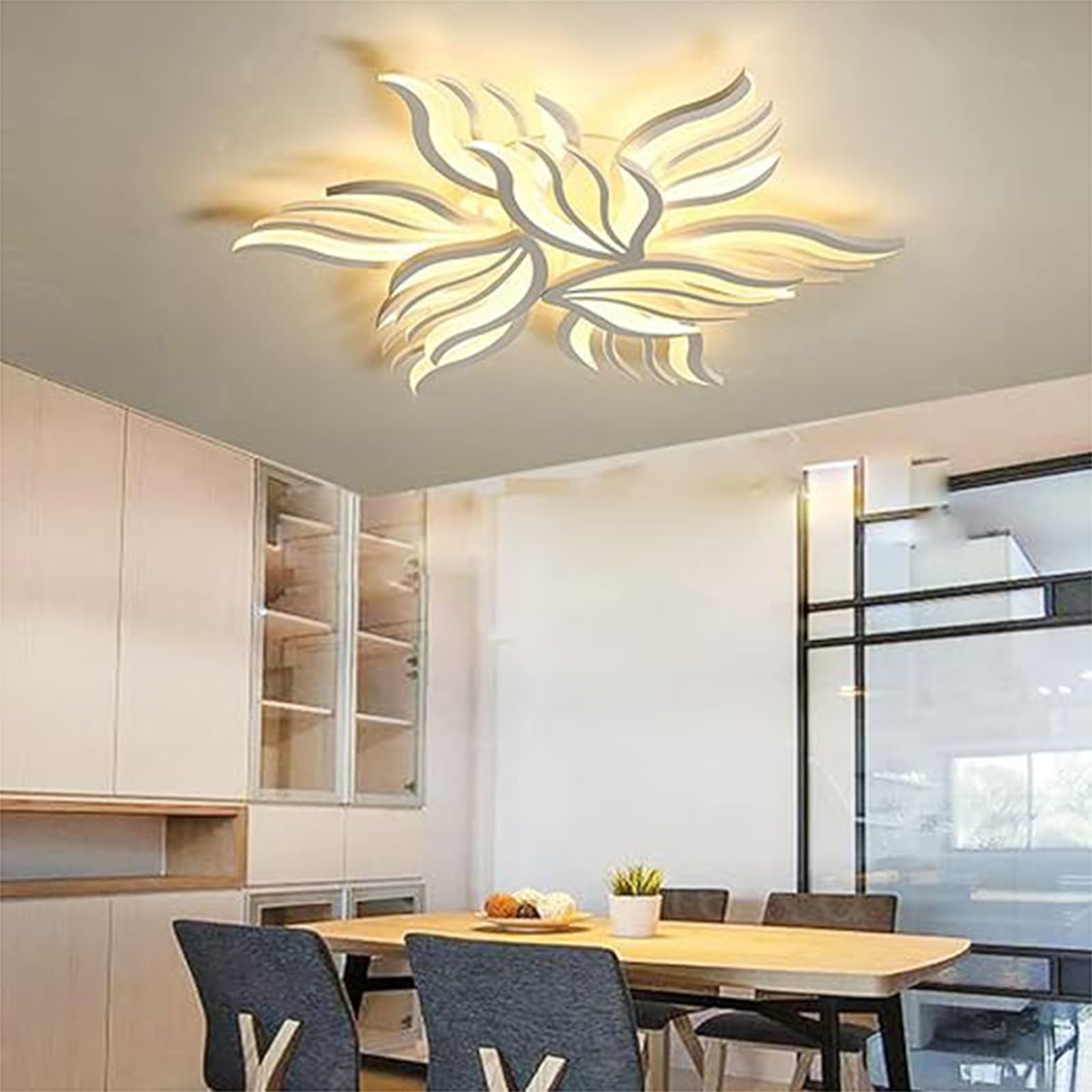 PCXEHUYP Chandeliers Ceiling Light Creative Personality Modern Pendant Dining Irregular Bedroom Home Lighting Fixtures Dimmable for Living Kitchen,B,85cm