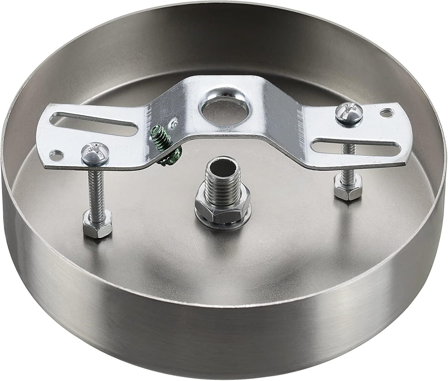 Brushed Nickel Round Light Fixture Canopy Kit