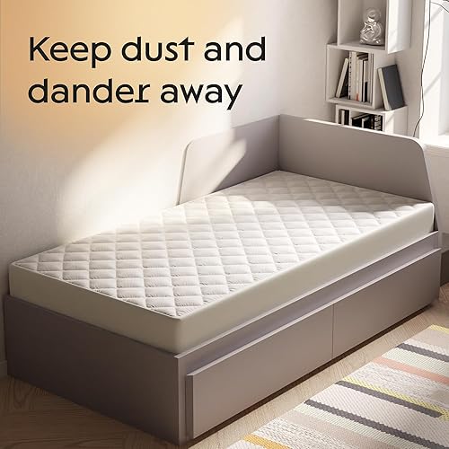 Miniatura 3 de Niagara - Protector de colchón acolchado 100% algodón, tamaño King, transpirable, absorbente, no ruidoso (King)