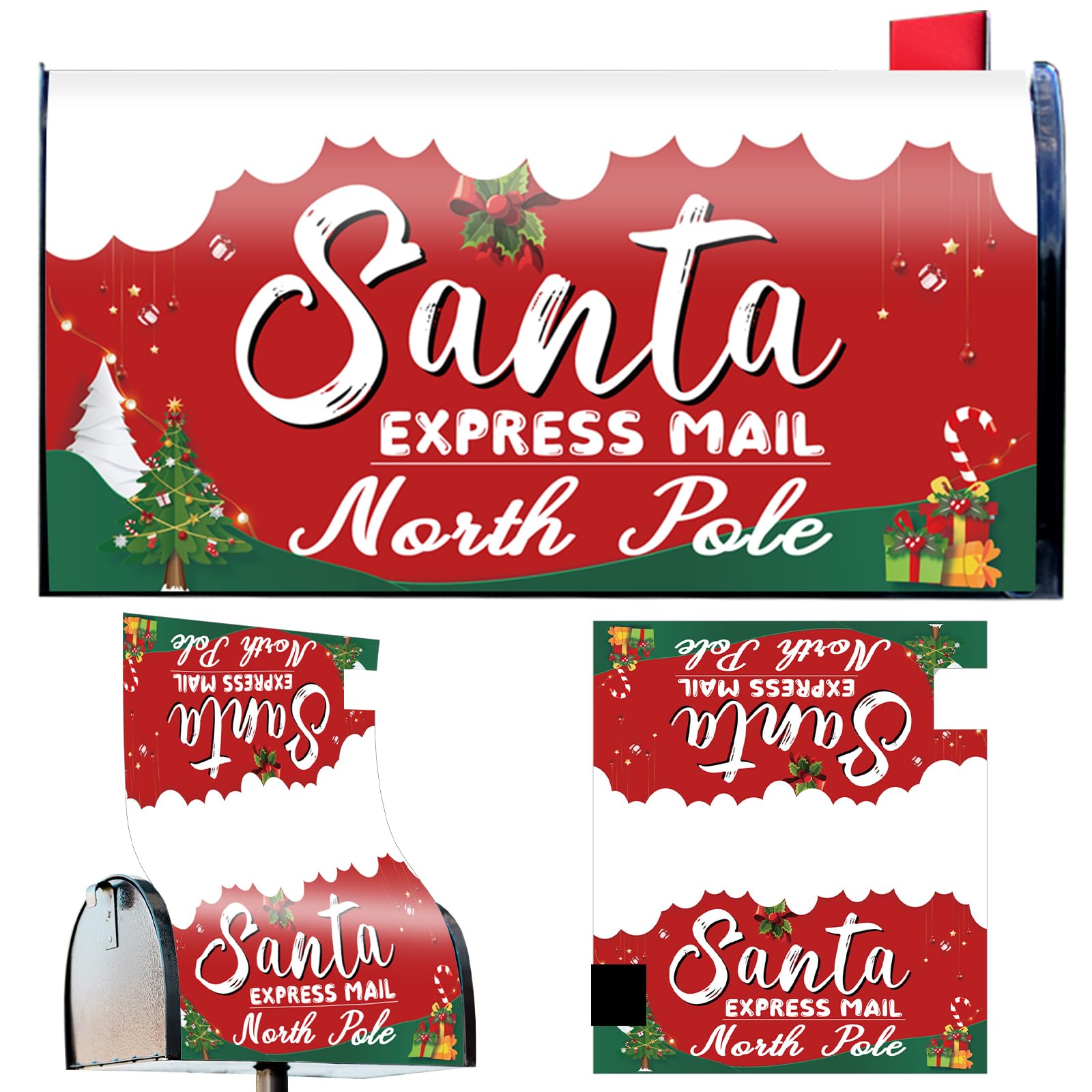 Fbcoo Couverture Magnétique En Tissu De Pin De Bienvenue Hivernal