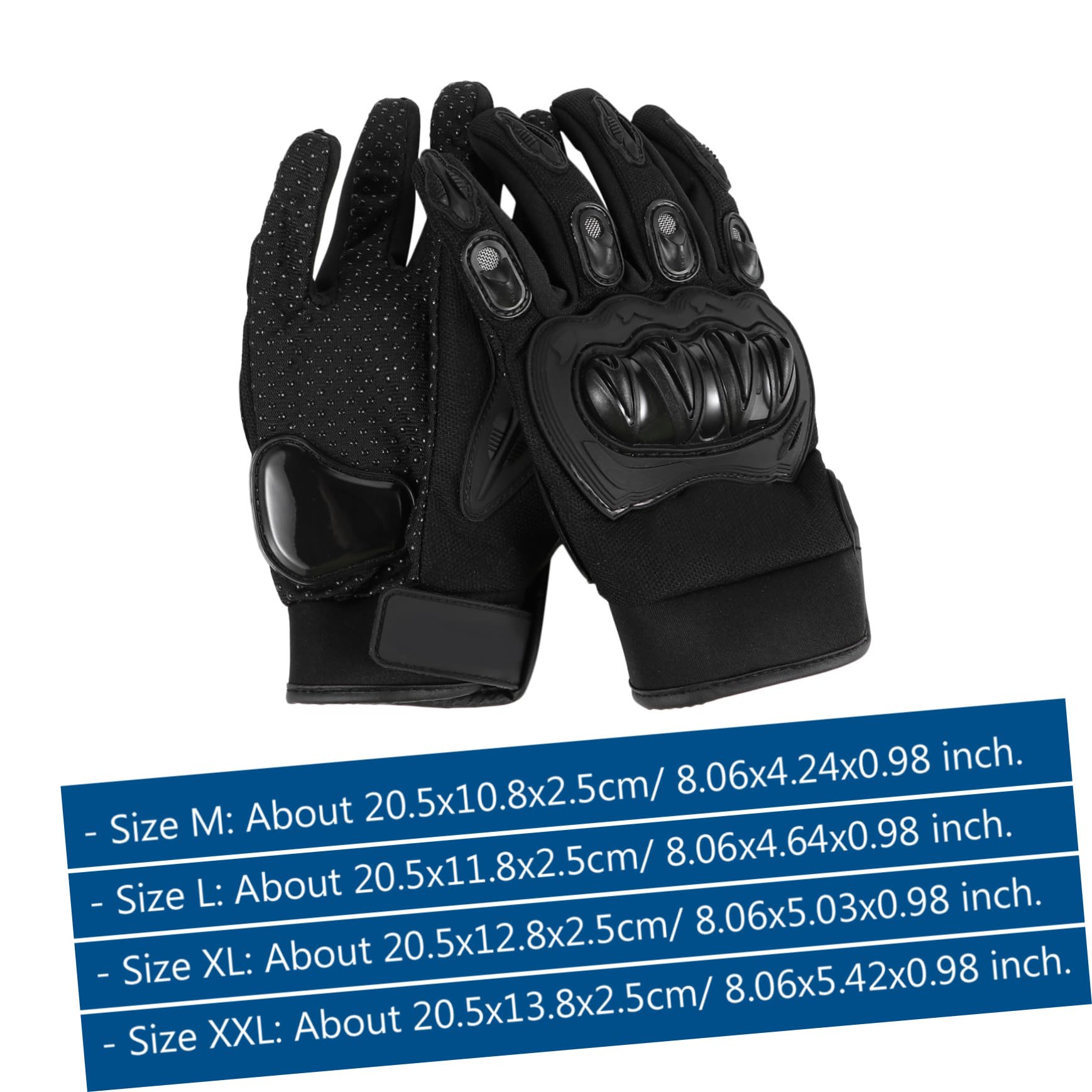 VANZACK 1Pair Full Finger Cycling Gloves for Men Breathable Skid Outdoor Sports Gloves Windproof Design for Comfort and Grip for Riding and Biking Black